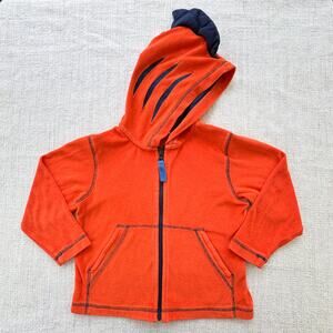 Hanna Anderson Orange Terry Shark Hoodie